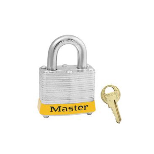 CANDADO DE SEGURIDAD MASTER LOCK DE ACERO LAMINADO AMARILLO ANCHO DE 40 MM  image number null