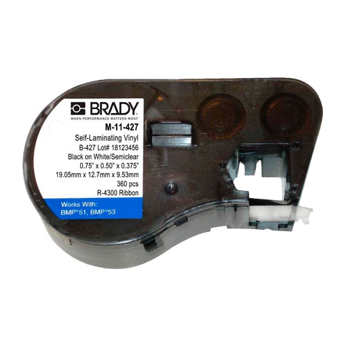 Compre Su Cinta Brady De Vinyl ClaroBlancoNegro 0 75 In X 0 5 In