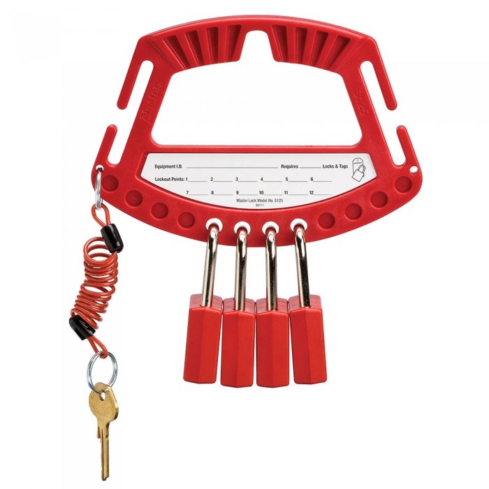 CANDADO DE SEGURIDAD MASTER LOCK S125 ROJO  image number null