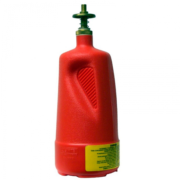 BIDON DISPENSADOR JUSTRITE DE POLIETILENO ROJO C/VALVULA DISPENSADORA DE LATON CAPACIDAD DE 1/4 GAL  image number null